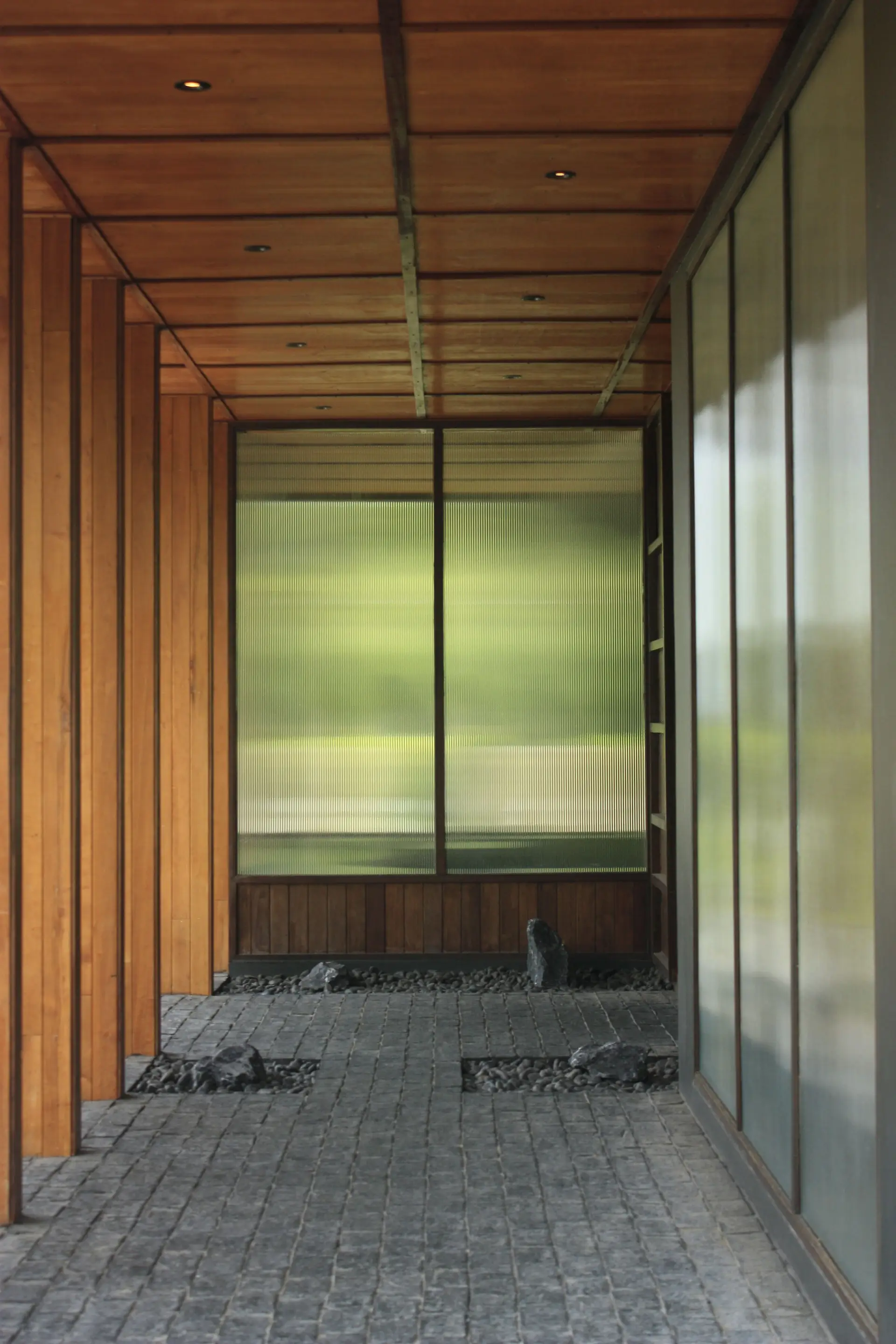Serene indoor corridor