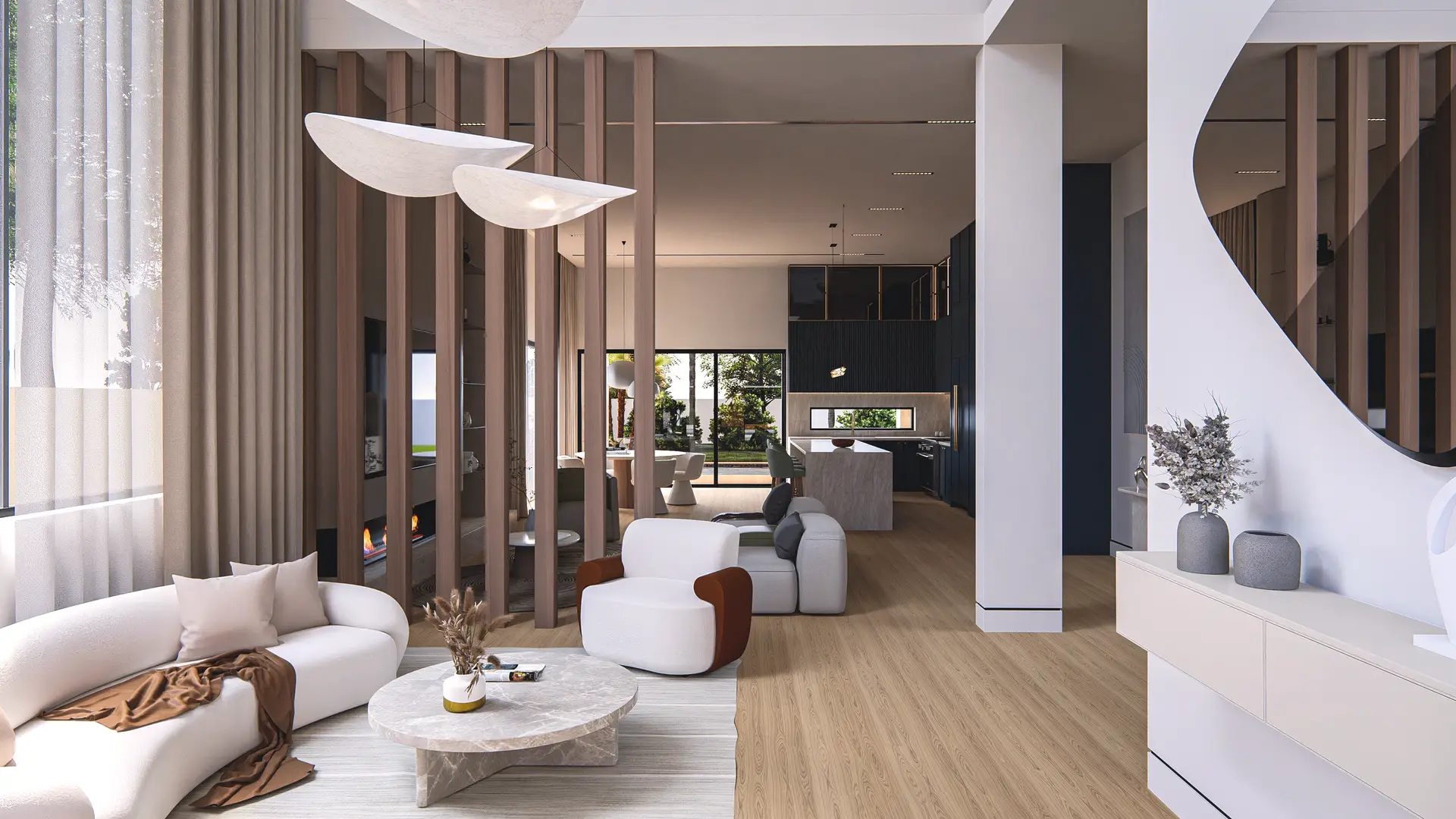 Sophisticated contemporary interior by ElariquewhiteStudio