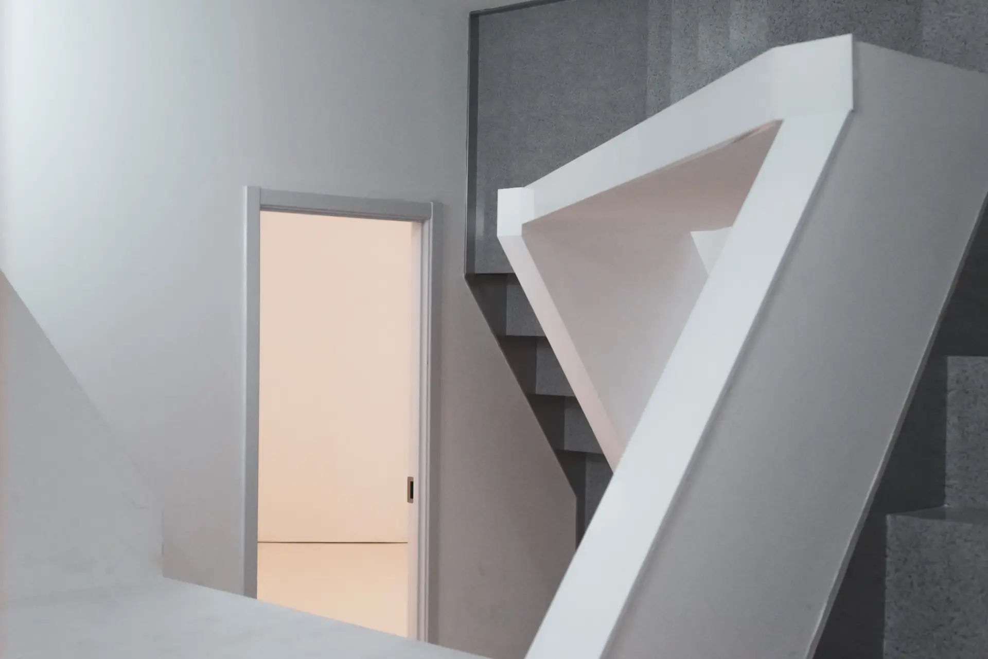 Minimalist architectural doorway with soft light