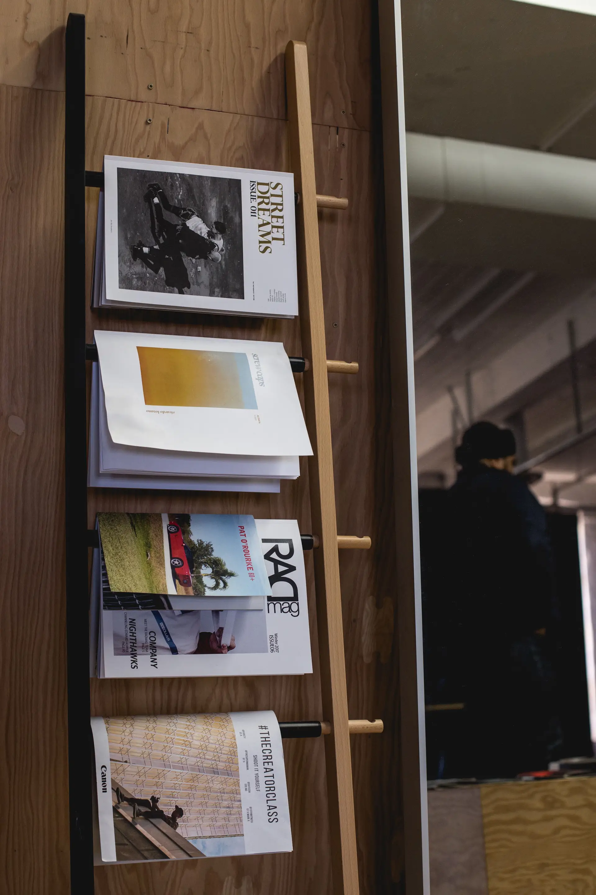 Modern office magazine rack