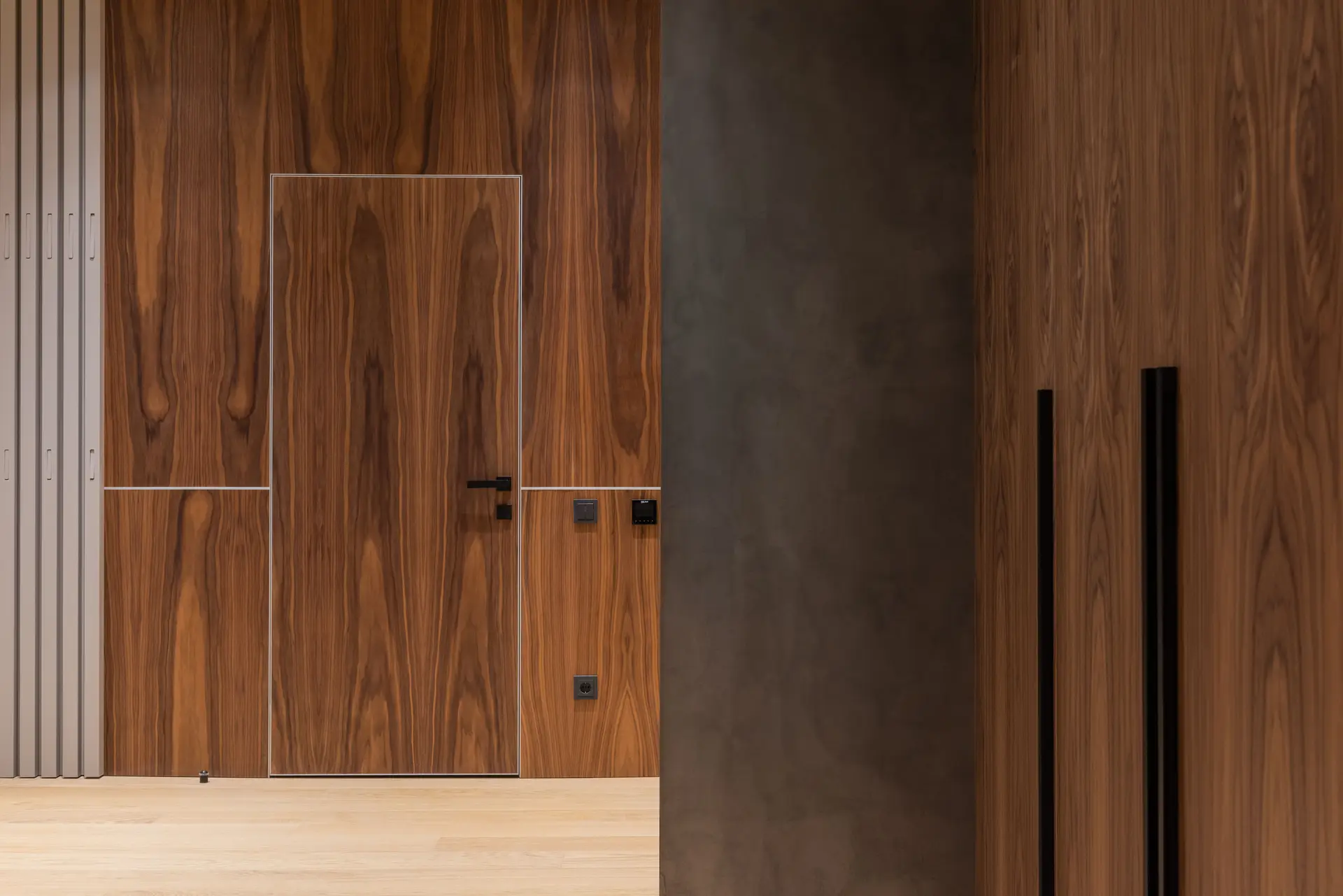 Natural timber wall panels and flooring